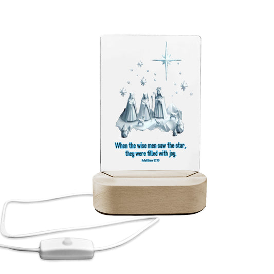 3 Wise Men Acrylic Photo Panel with Lighted Stand (Made in Queens)