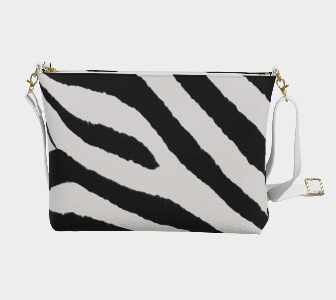 Zebra Stripes Vegan Leather Crossbody Bag