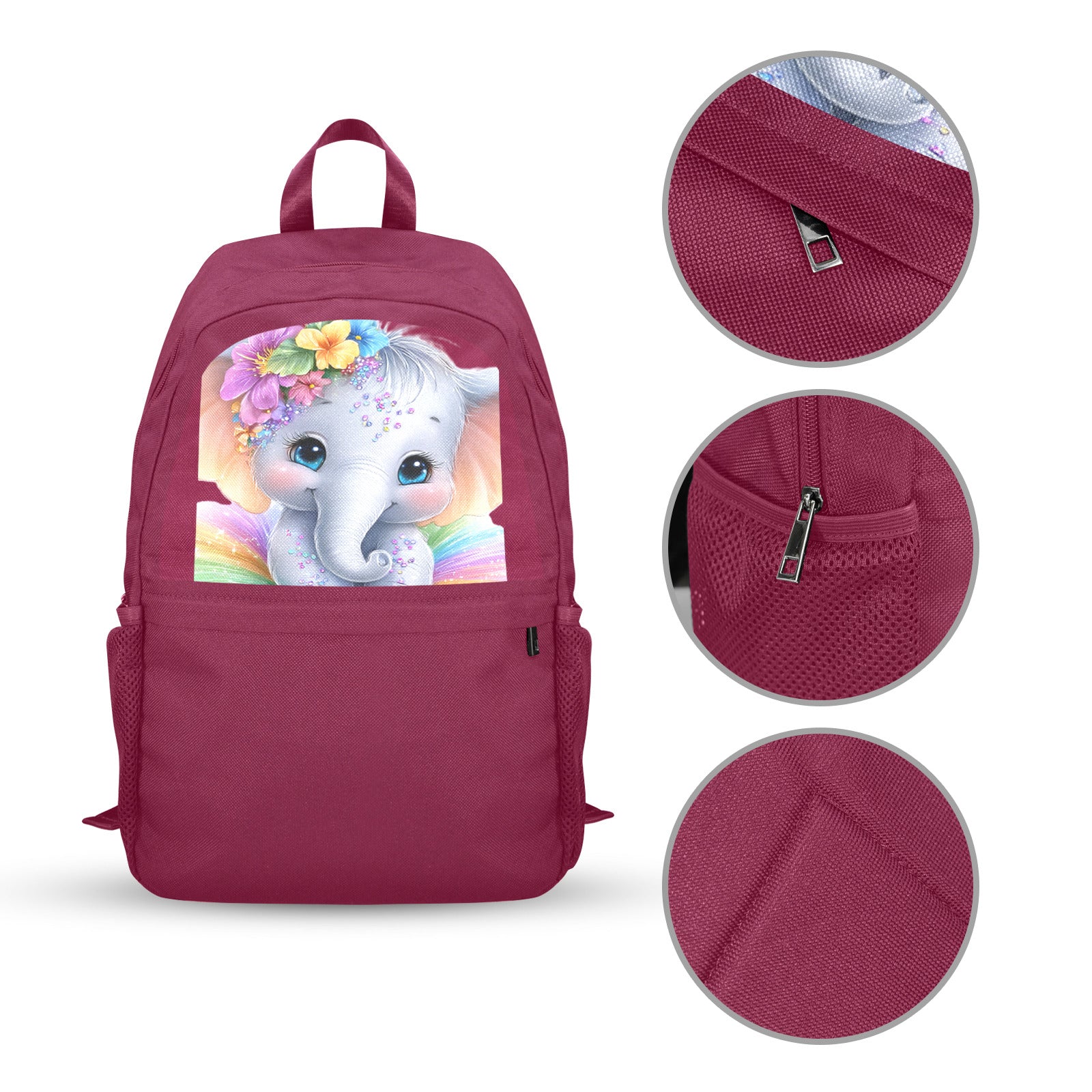 Baby Elephant Casual Backpack (Upper Part Printing) (Model 1753)