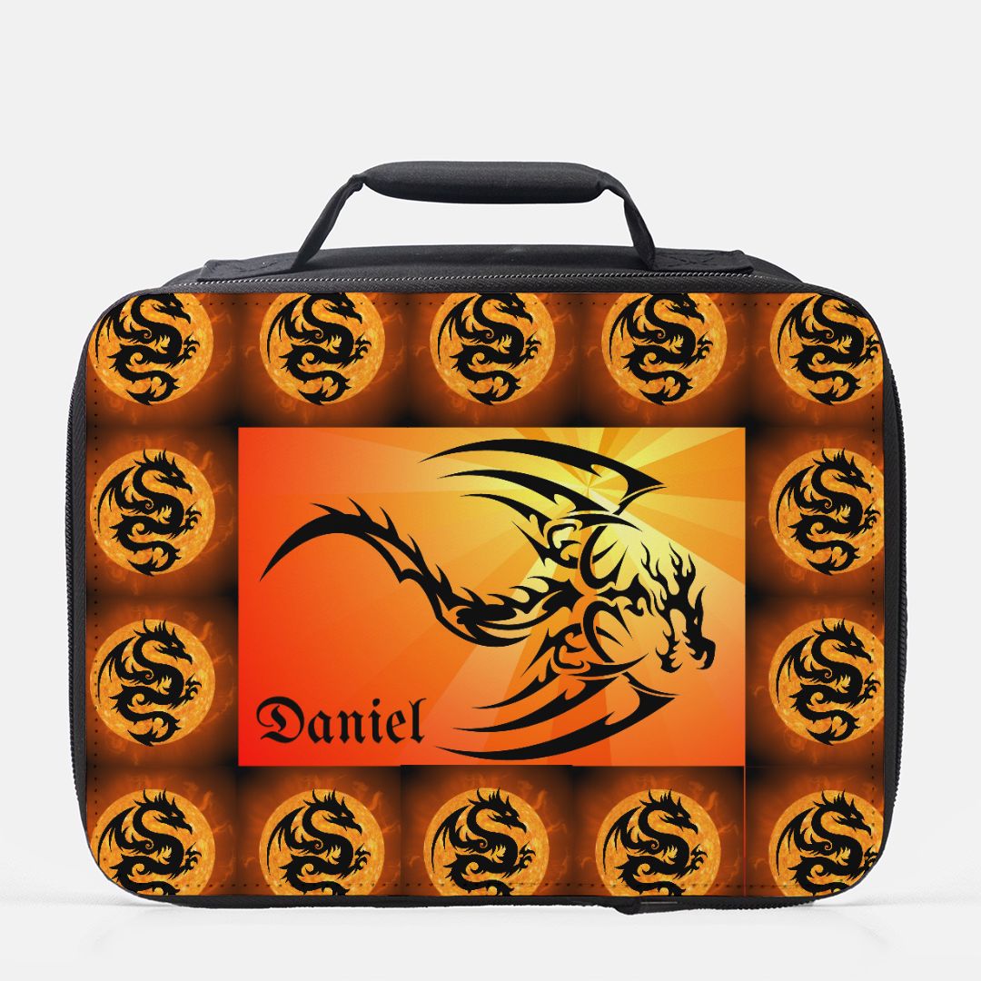 Red Fire Dragon Insulated Lunch Box