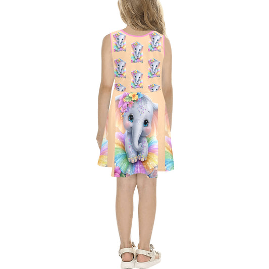 Baby Elephant Girls' Sleeveless Sundress (Model D56)