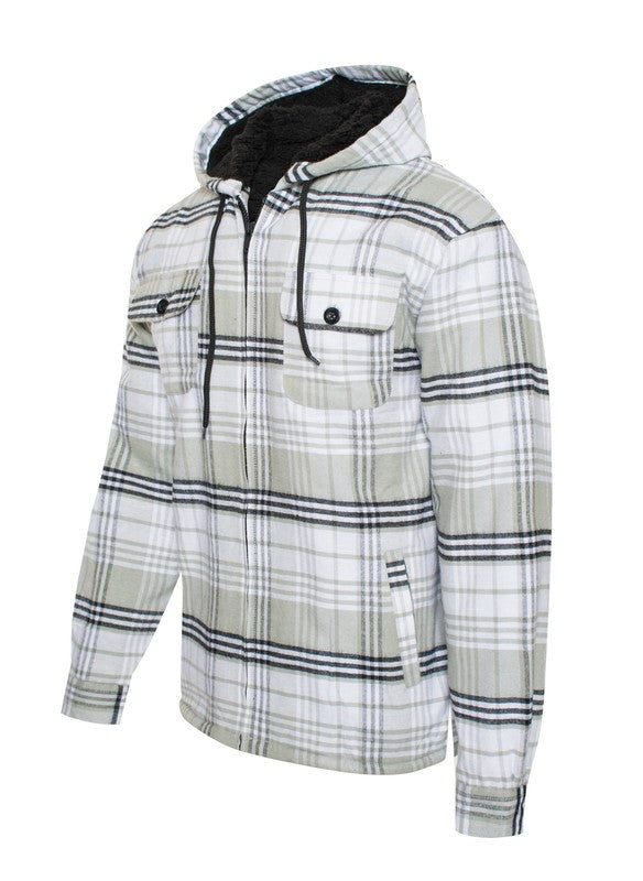 Men's Flannel Sherpa Lined Jacket