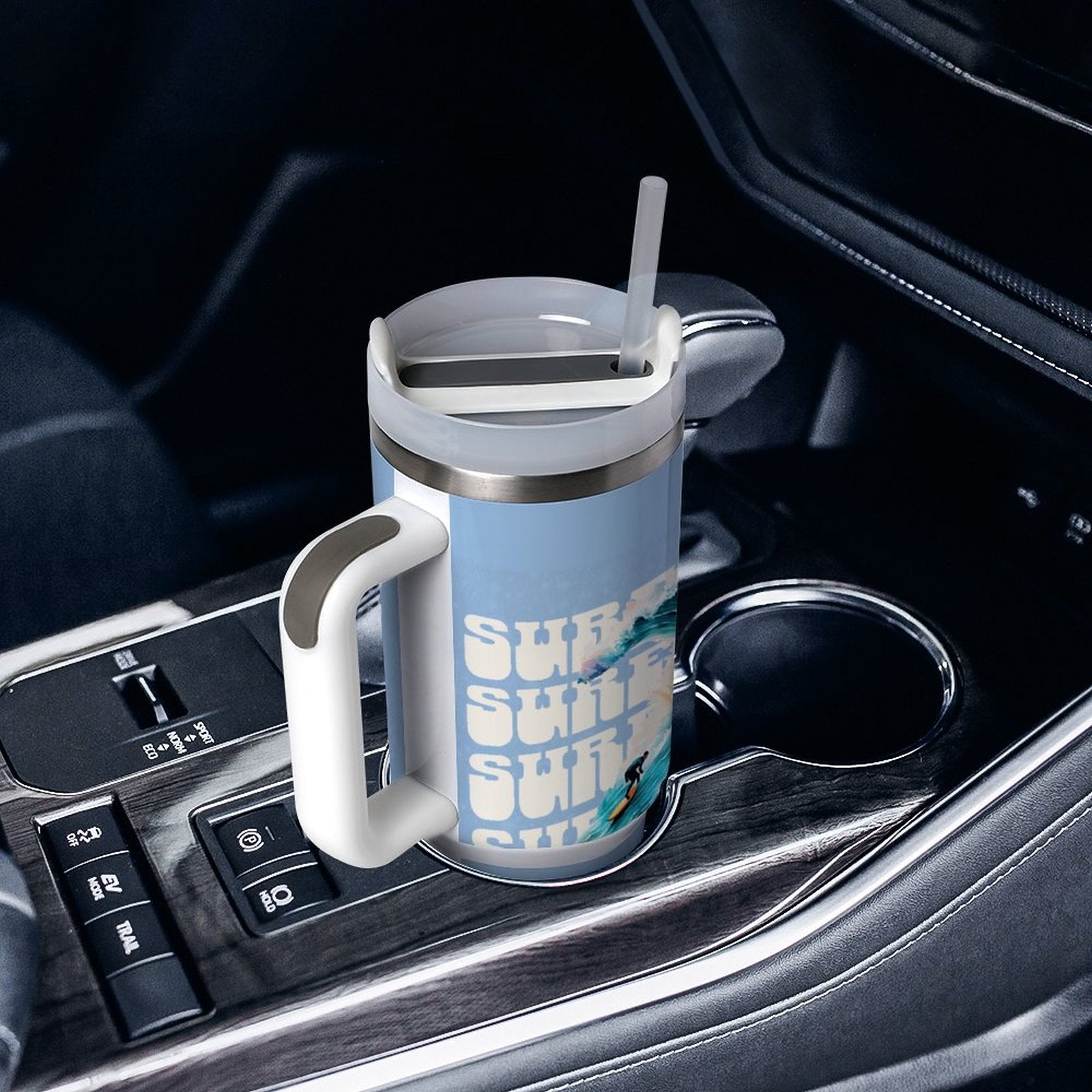 Surf's Up 40oz Stainless Steel Insulated Tumbler with Handle and Lid