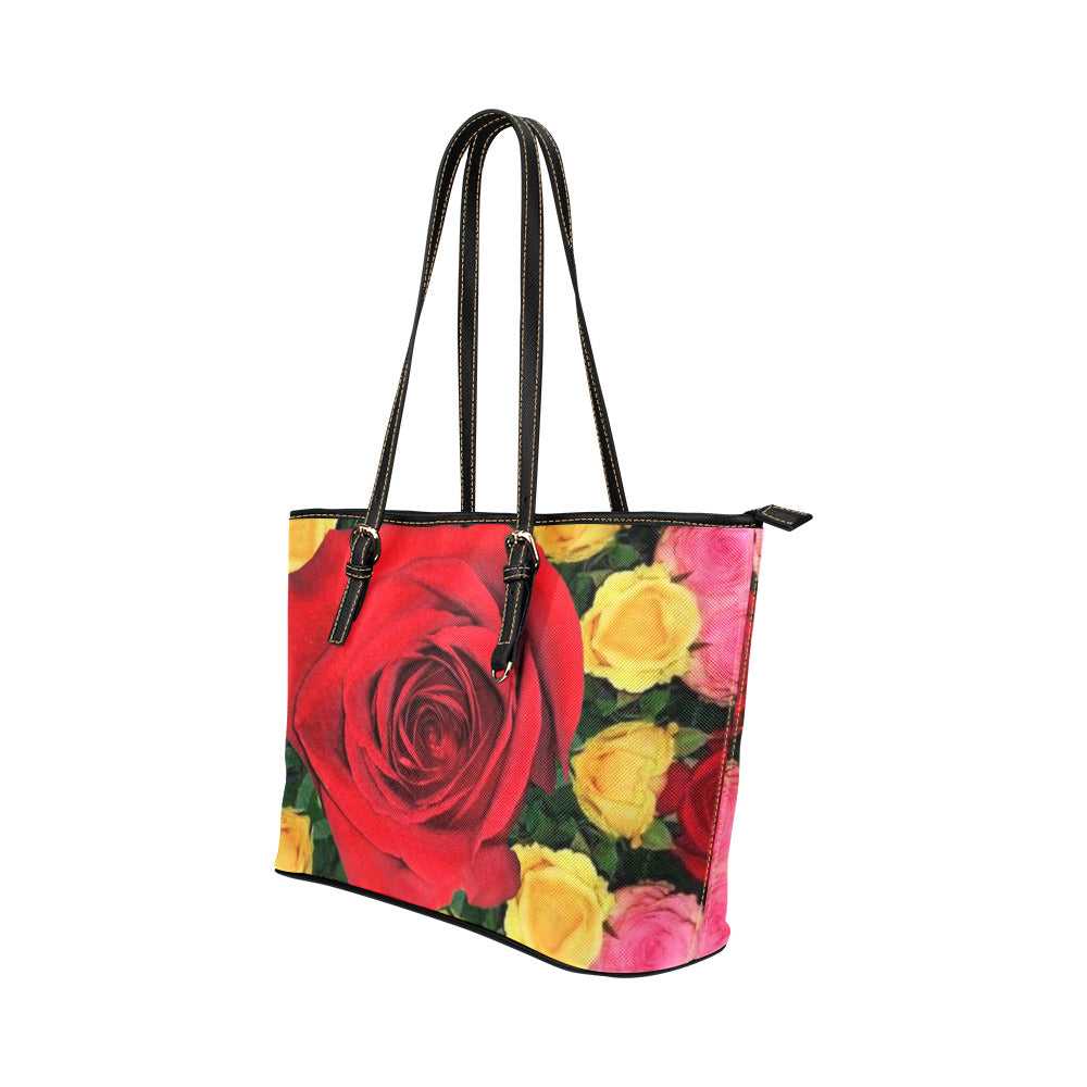 Red and Yellow Roses Large Tote Bag