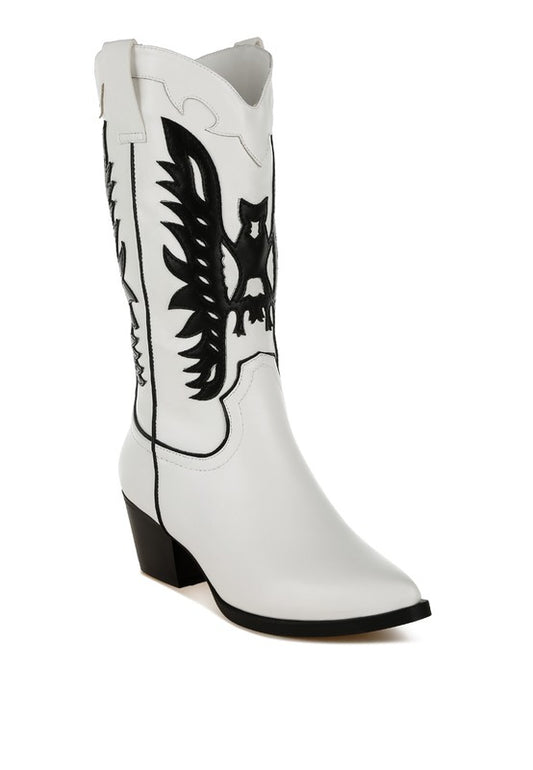 Women's Thistle Winged Patchwork Cowboy Boots