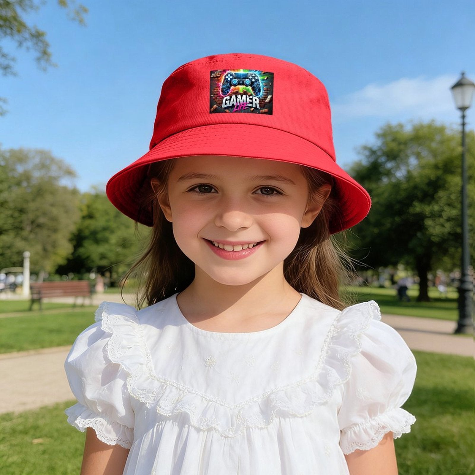 Gamer Life Video Games Design Kid's Bucket Hat | Ships from USA