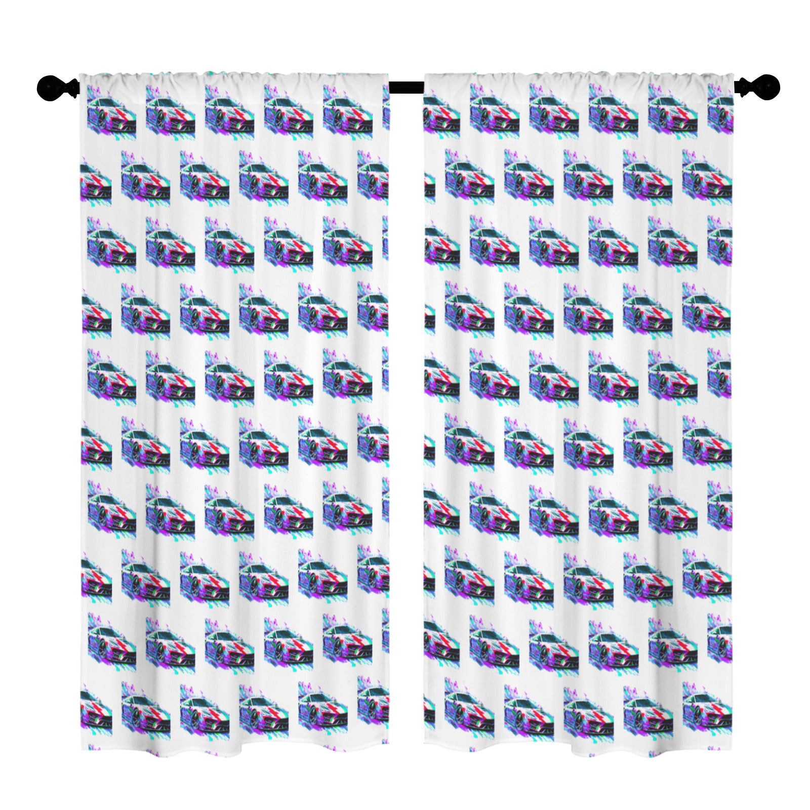 Fast Sports Car Floor to Ceiling Curtains - 2 sizes available