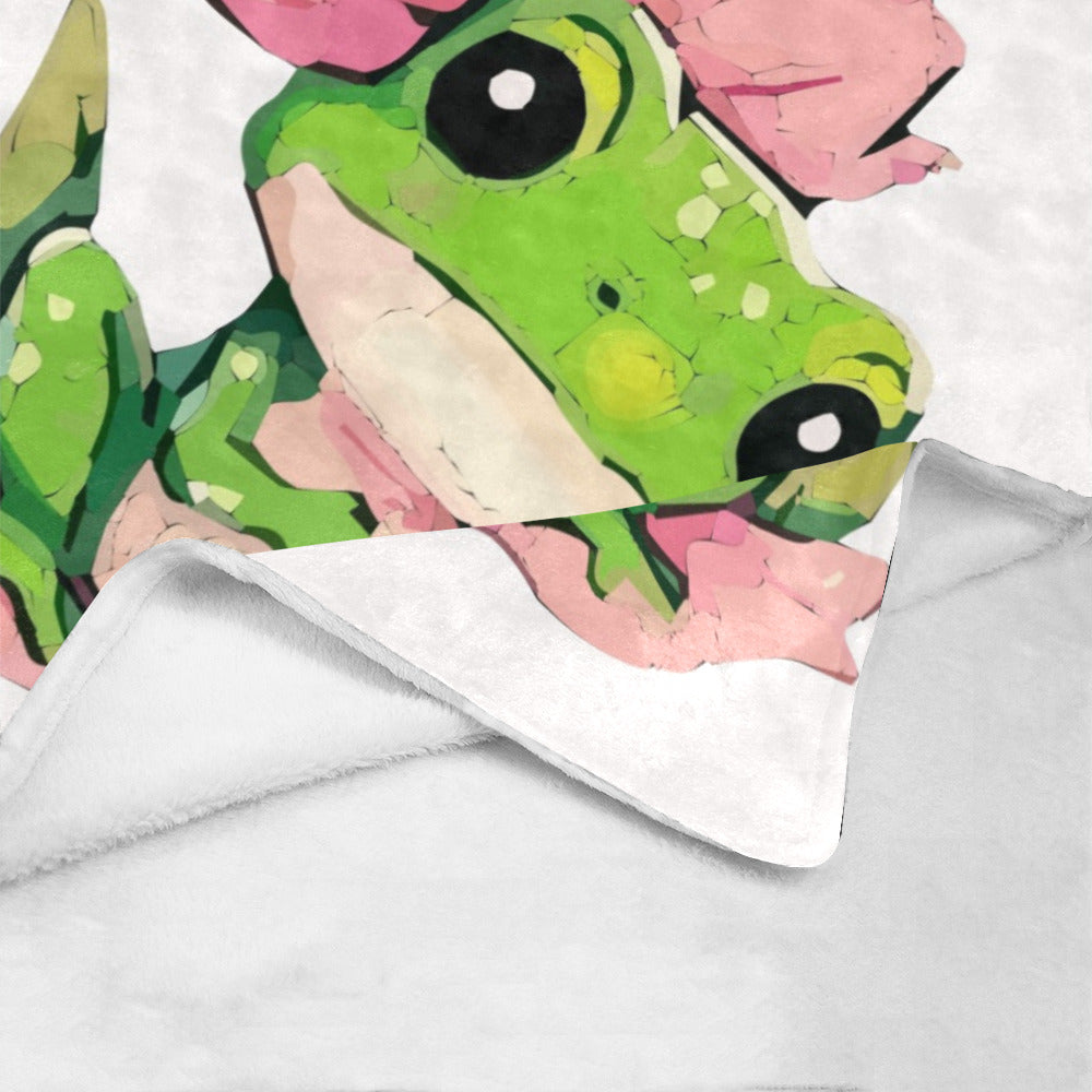 Frog on Lily Pad Ultra-Soft Micro Fleece Blanket 50