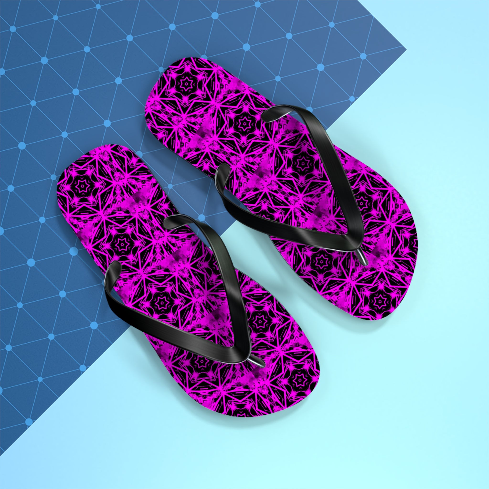 Purple Star Pattern Flip Flops for Women