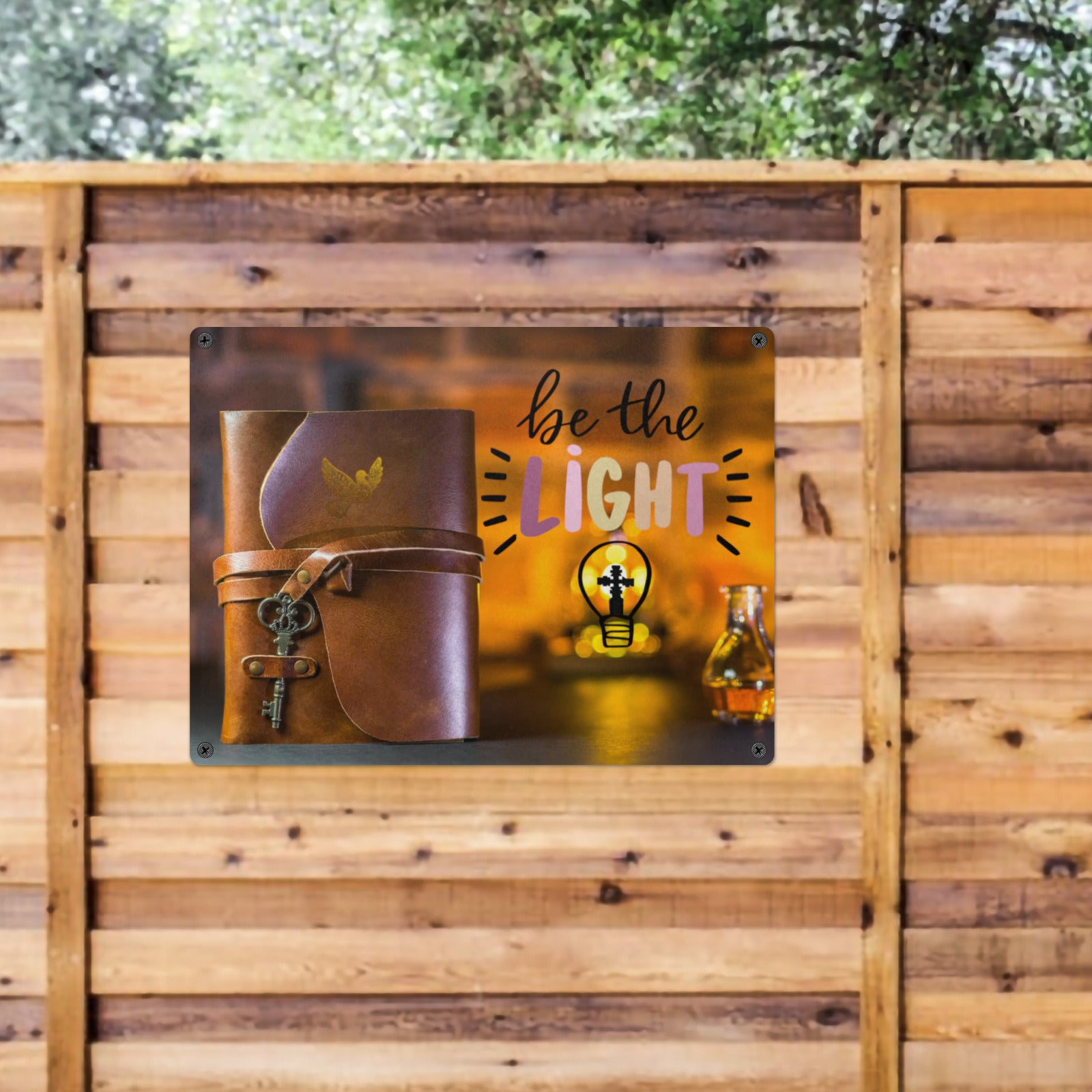 Be the Light Faith Based Metal Tin Sign - 15.7