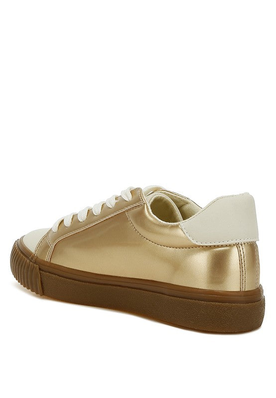 Jumping Jacks Metallic Faux Leather Star Sneakers