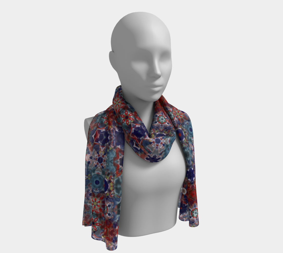 Vibant Circle Pattern Long Scarf