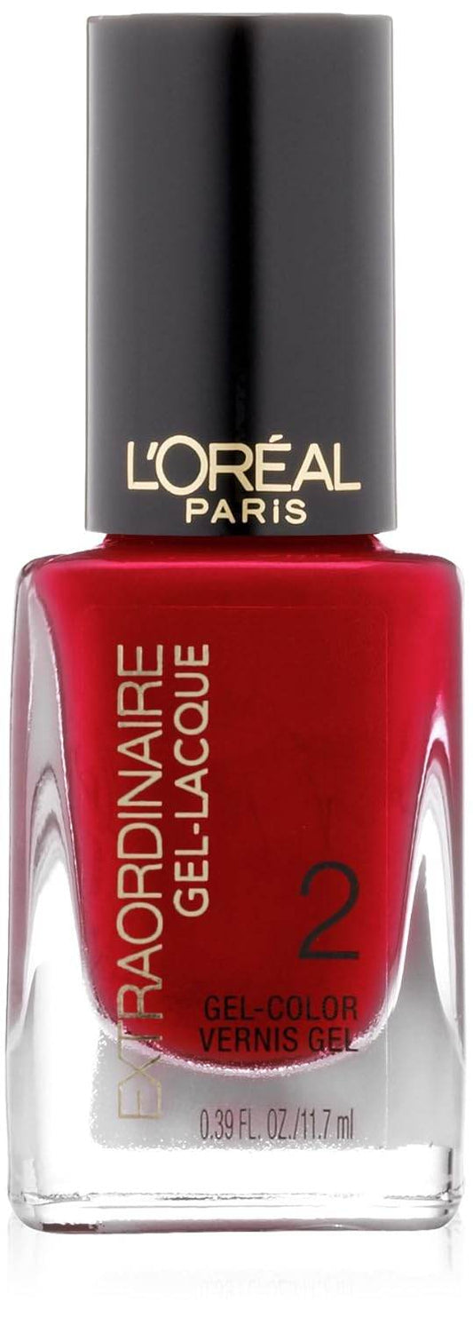 L’Oréal Paris Extraordinaire Gel-Lacque 1-2-3 Nail Color, Lacque-Red, 0.39 Fluid Ounce