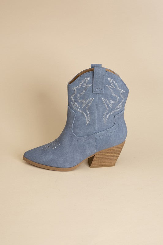 Women's Country Western Pointed Toe Ankle Boots