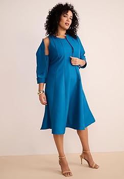 Roaman's 2-piece Blue Dress Outfit - size 18
