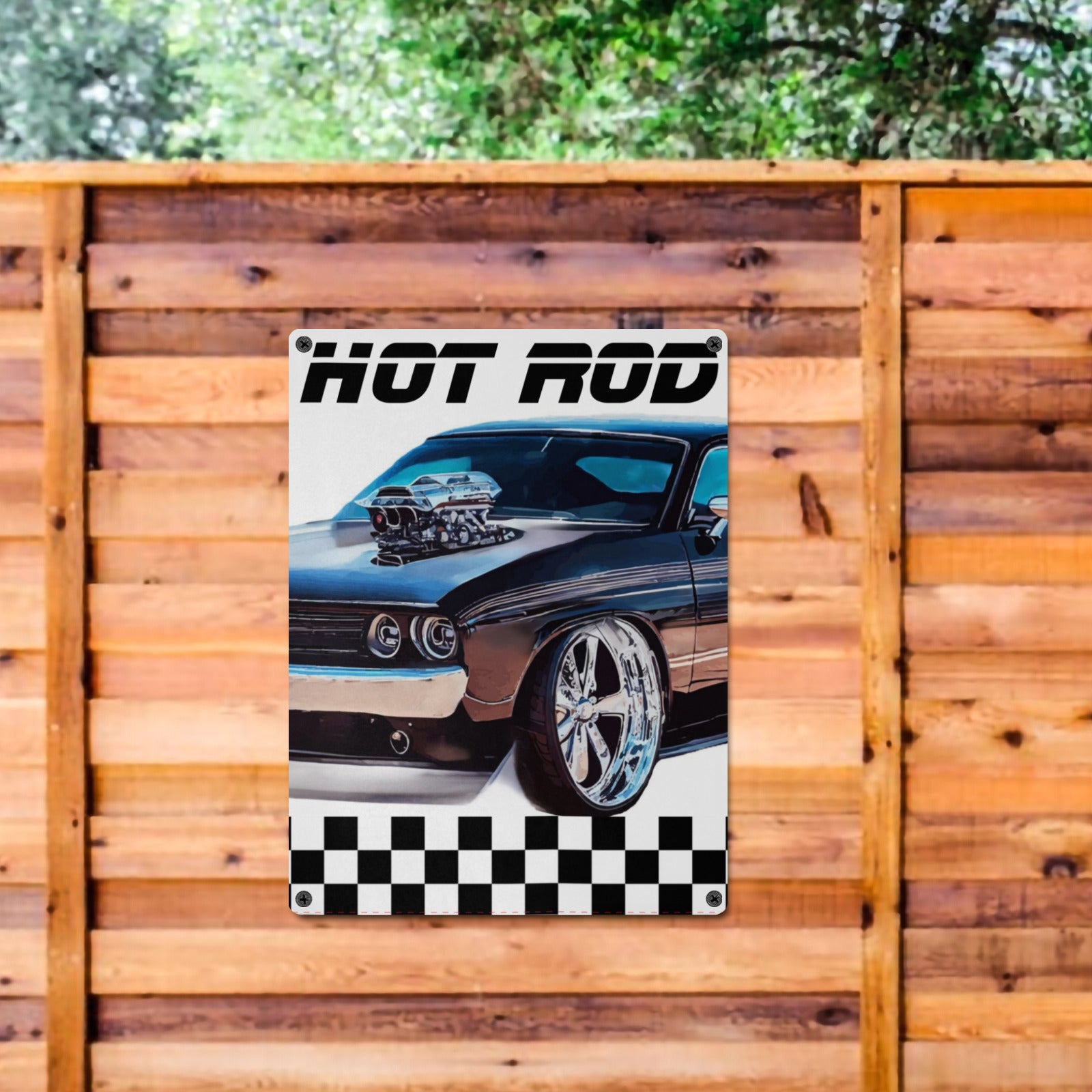 Hot Rod Muscle Car Metal Tin Sign 12