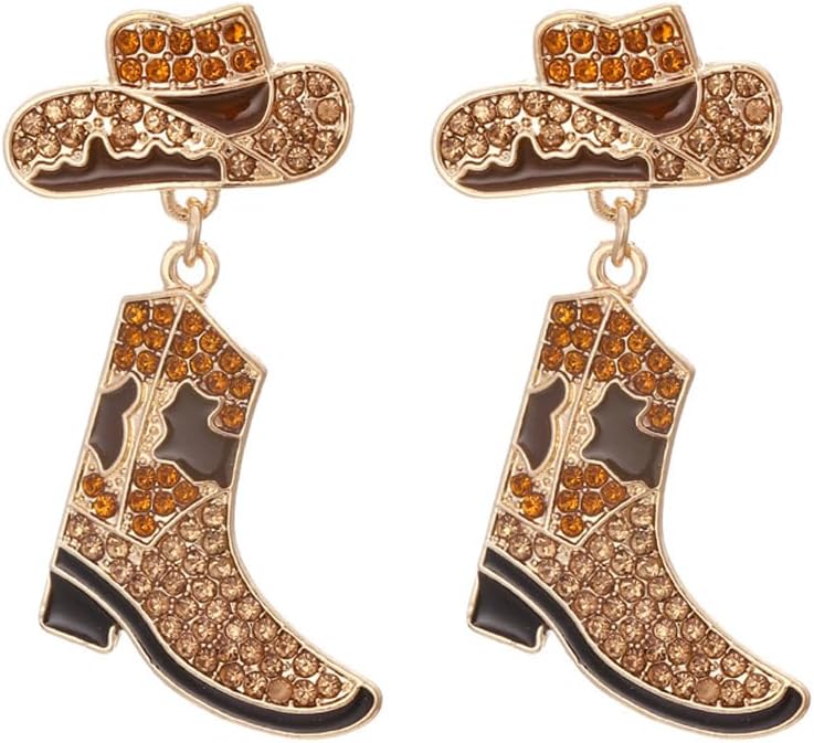 Cowboy Hat and Boot Dangle Earrings