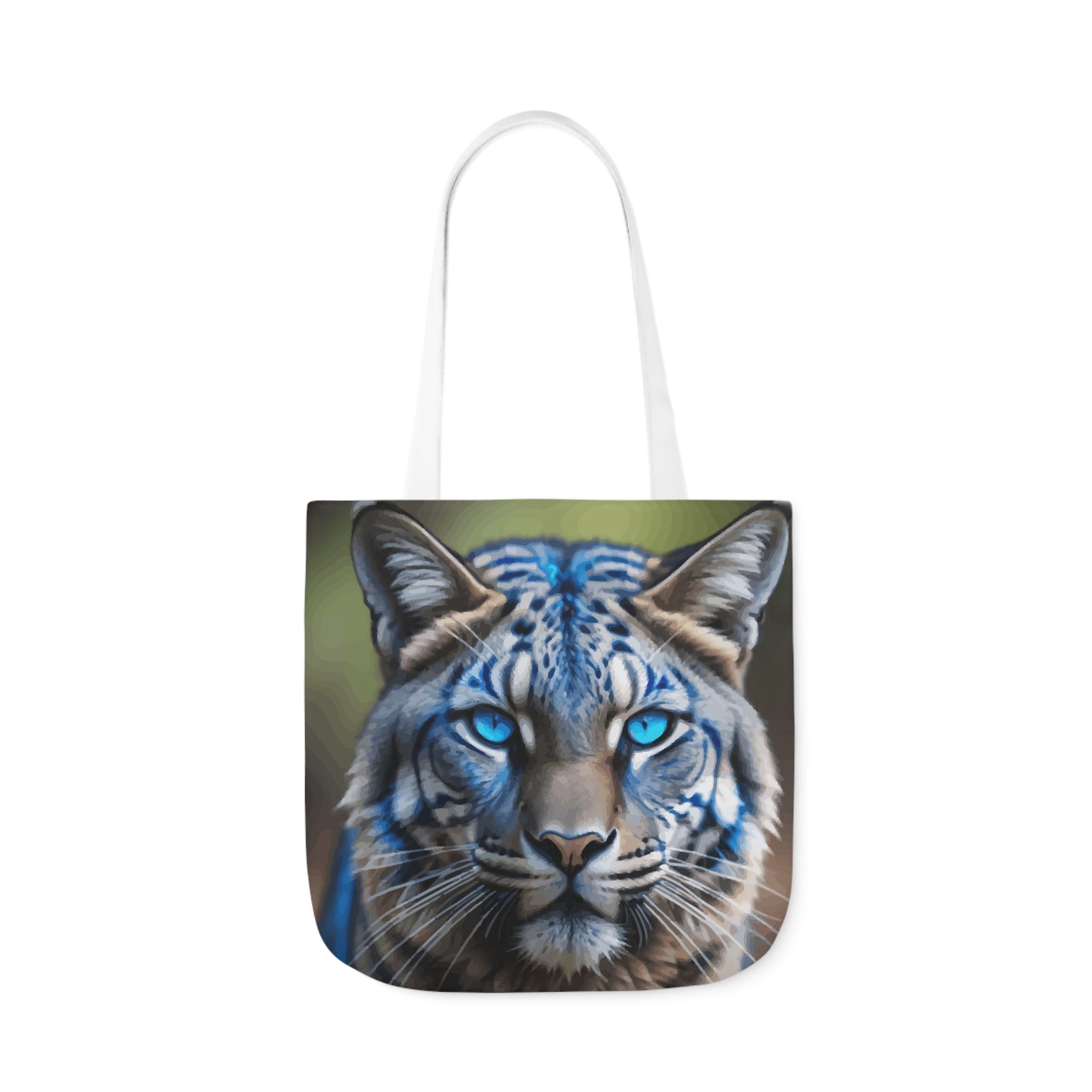 Blue Wildcat Canvas Tote Bag with 5 Strap Color Choices