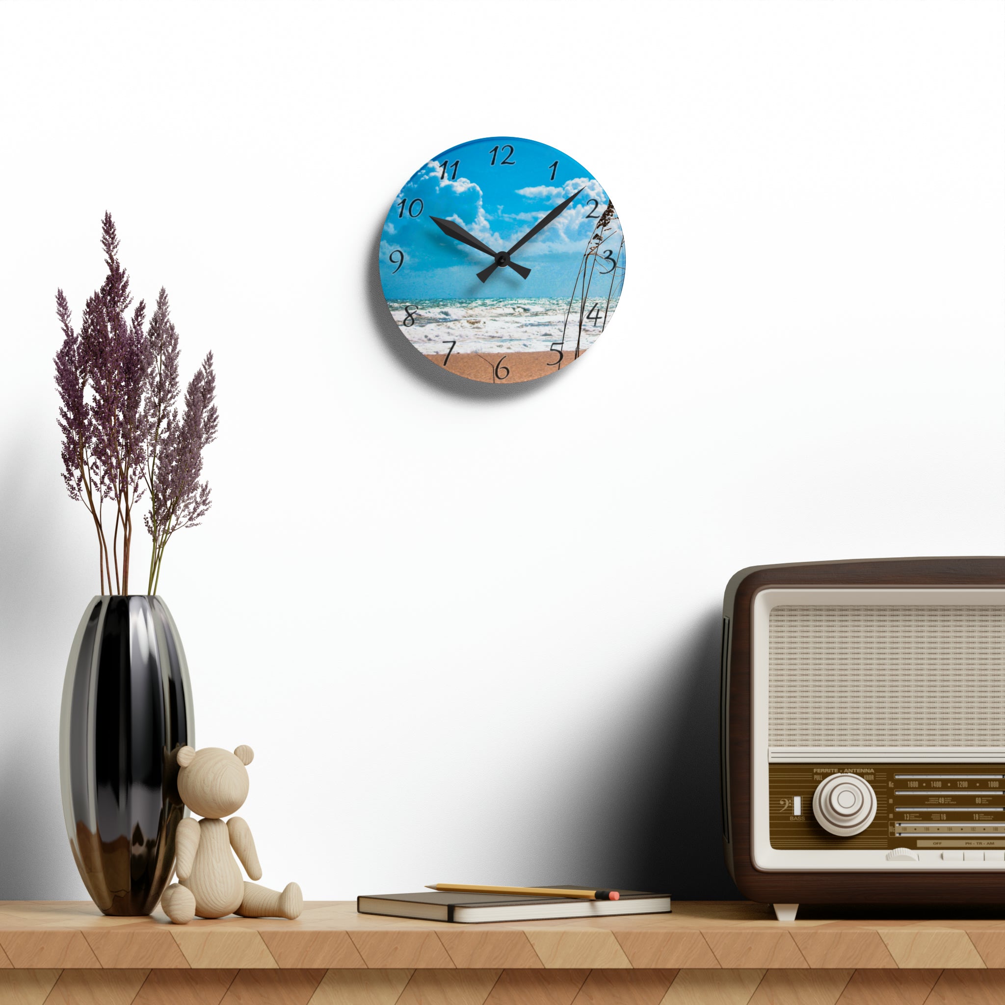 Rough Seas Acrylic Wall Clock