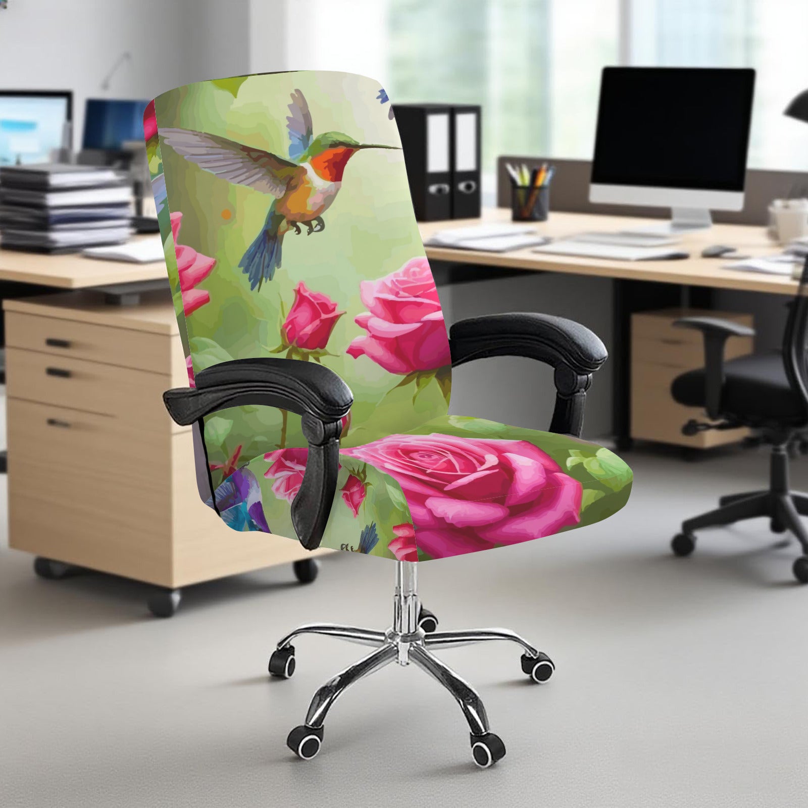 Hummingbird Garden Office Chair Cover  | Ships from USA