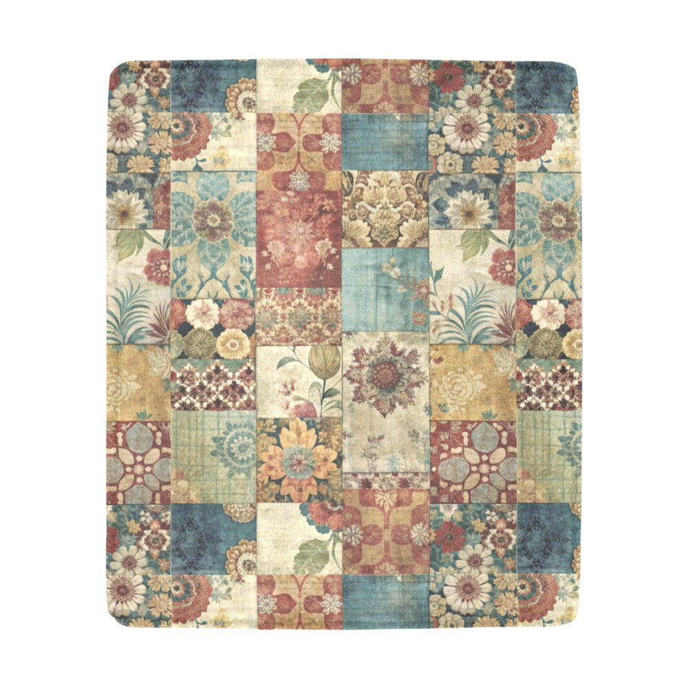 Patchwork Quilt Ultra-Soft Micro Fleece Blanket (Made in USA)