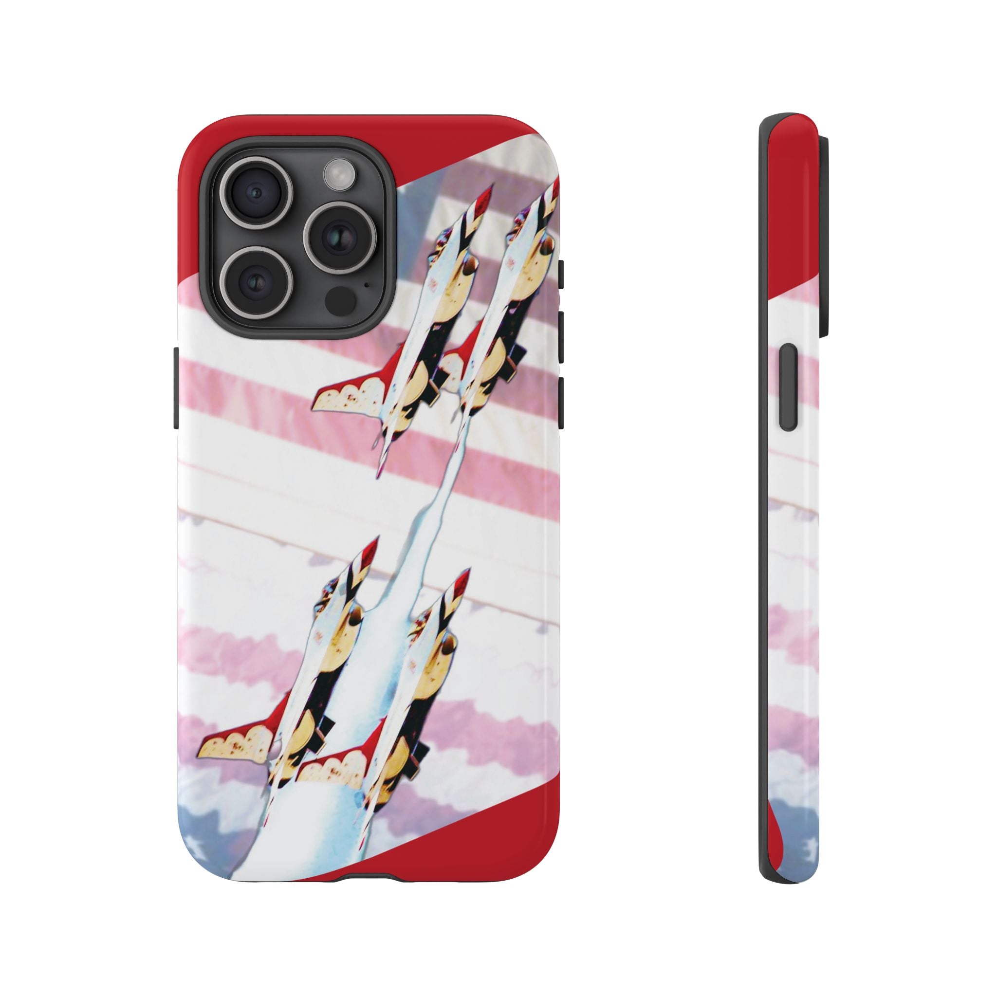 US Fighter Jet Red Tough iPhone Case