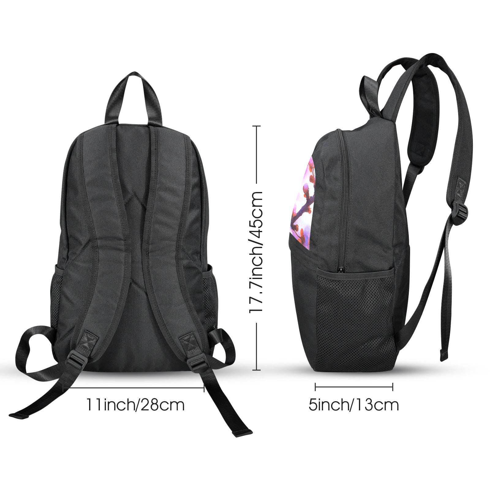 Butterfly on Cherry Tree Casual Backpack (Upper Part Printing) (Model 1753)