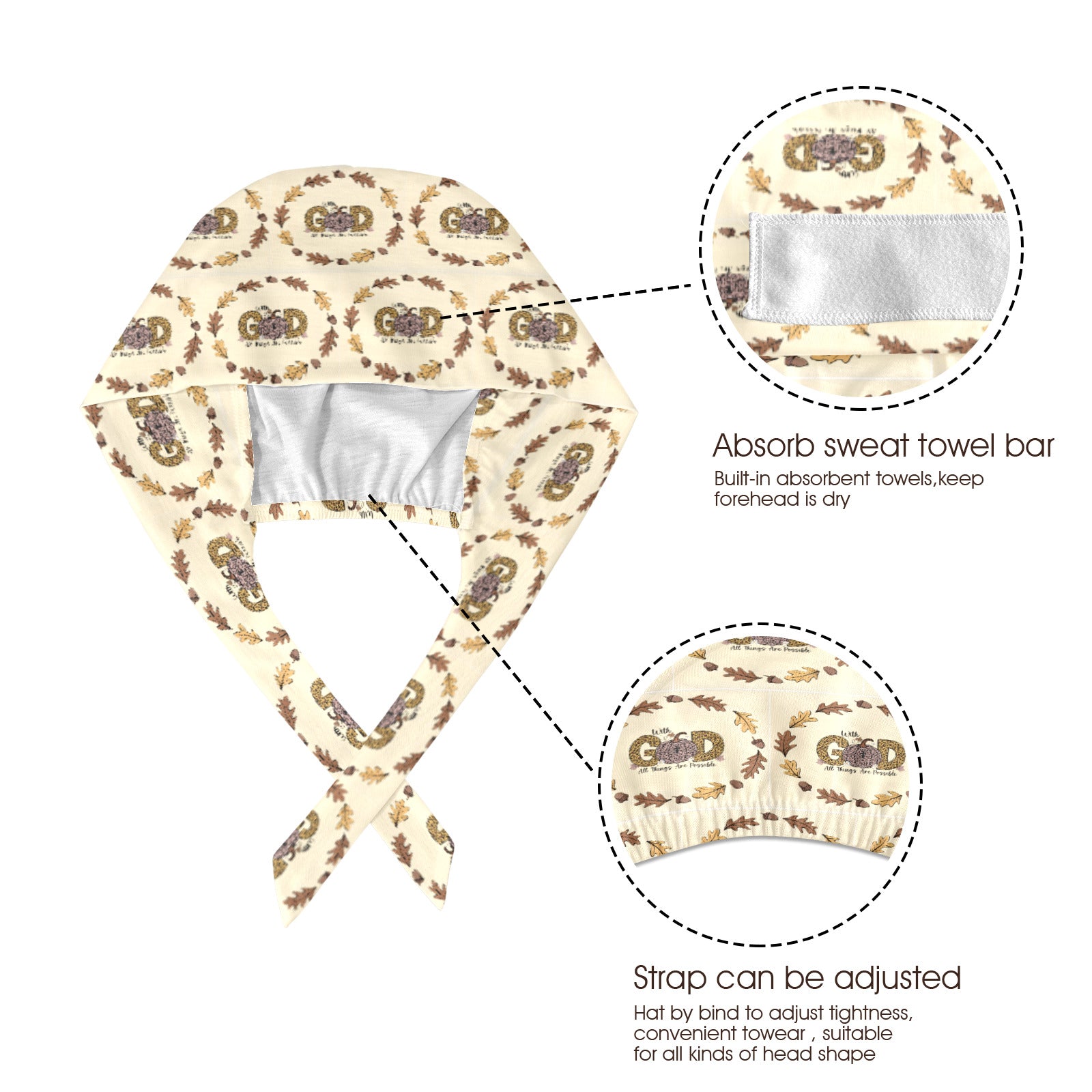 With God All Things Are Possible Medical Scrub Cap (Made in USA)