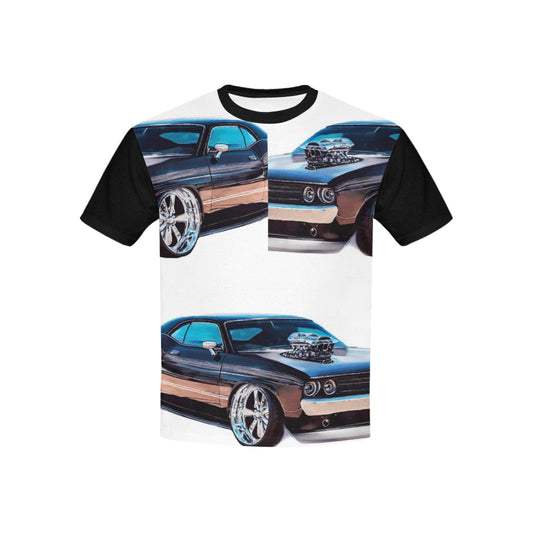 Child's Black Muscle Car Printed T-shirt (Made in USA)