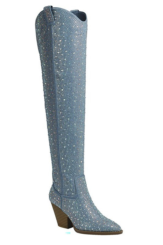 Women's River Over the Knee Rhinestone Western Boots