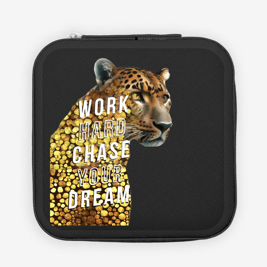 Work Hard Chase Your Dream Jewelry Travel Case