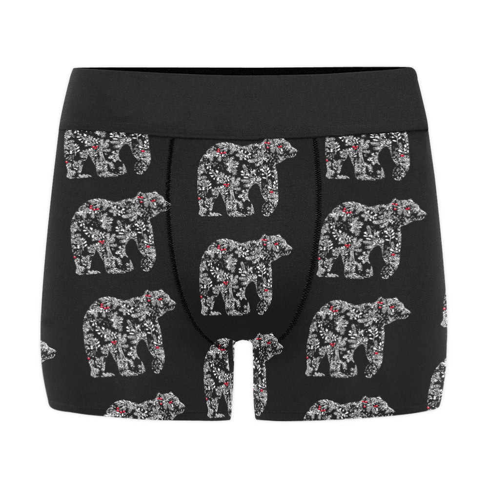 Chinoiserie Christmas Polar Bear Men's All Over Print Boxer Briefs (Made in USA)