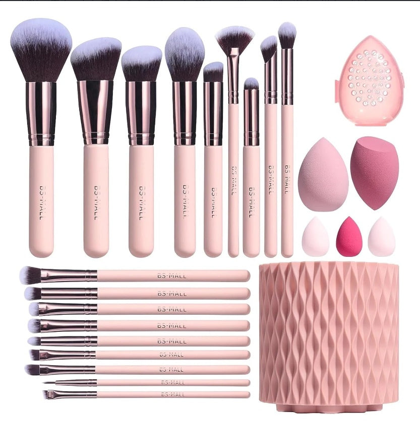 Premium Makeup Brush Set with 18 Pcs and Rotating Brush Holder