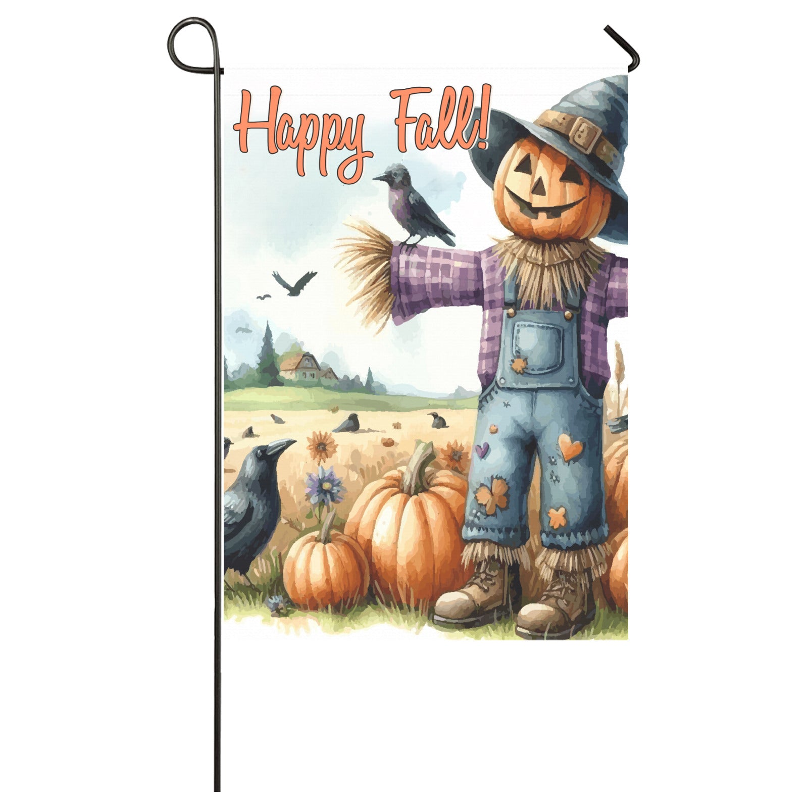 Happy Fall Custom Designs Garden Flag (Made in USA）