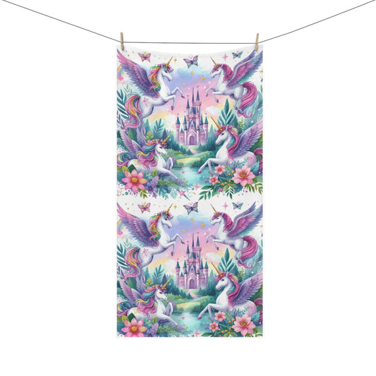 Purple Flying Unicorns Mink-Cotton Towel