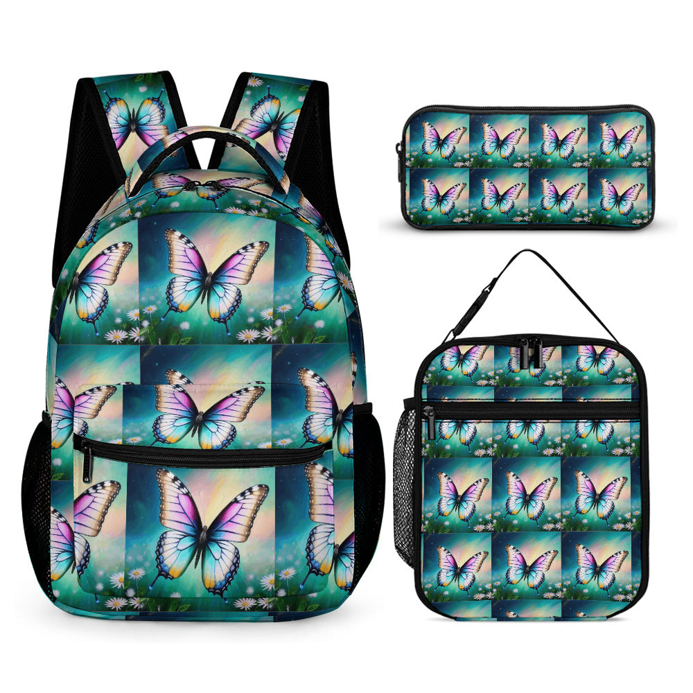 Beautiful Butterflies Backpack 3-piece Set