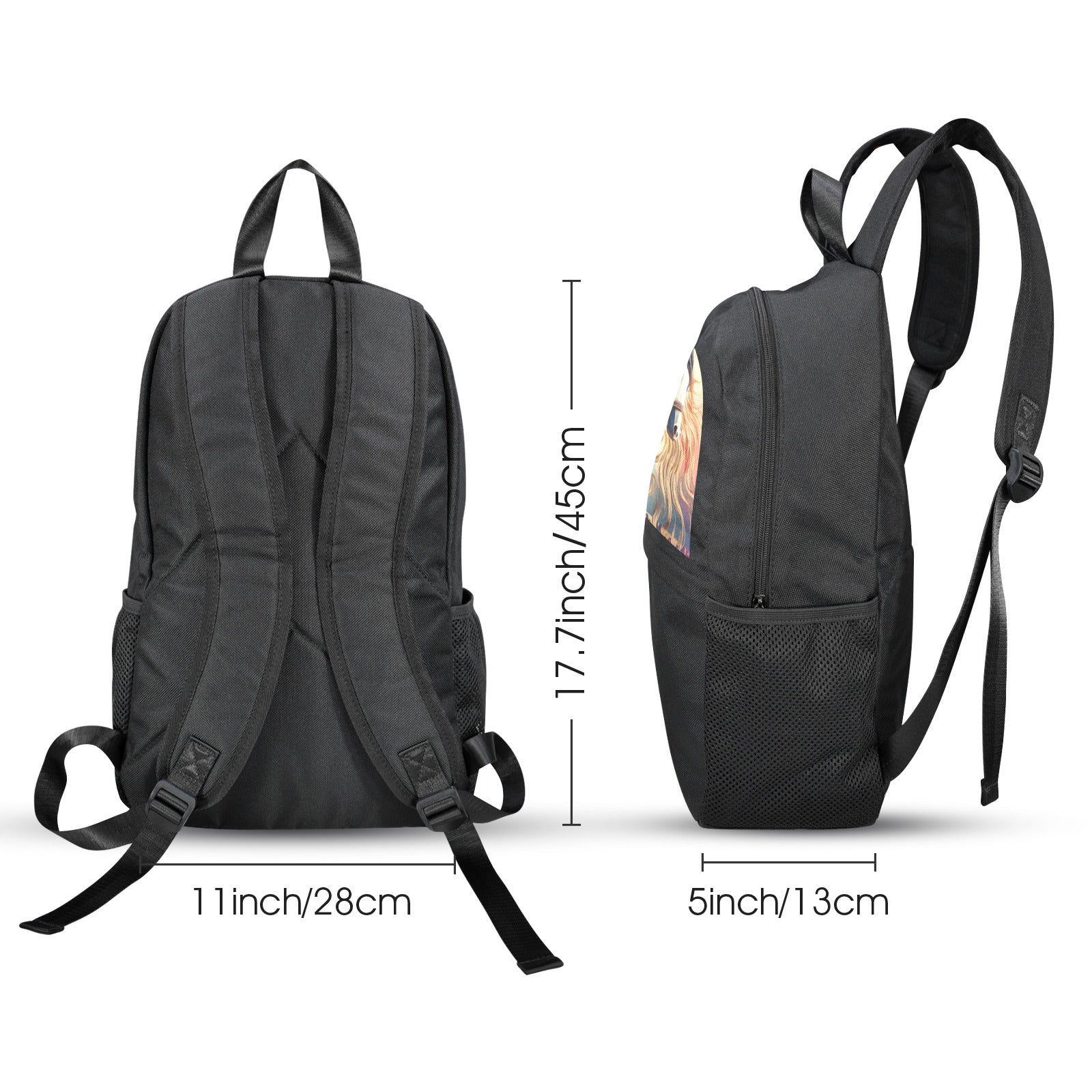 Bejeweled Horse Casual Backpack (Upper Part Printing) (Model 1753)