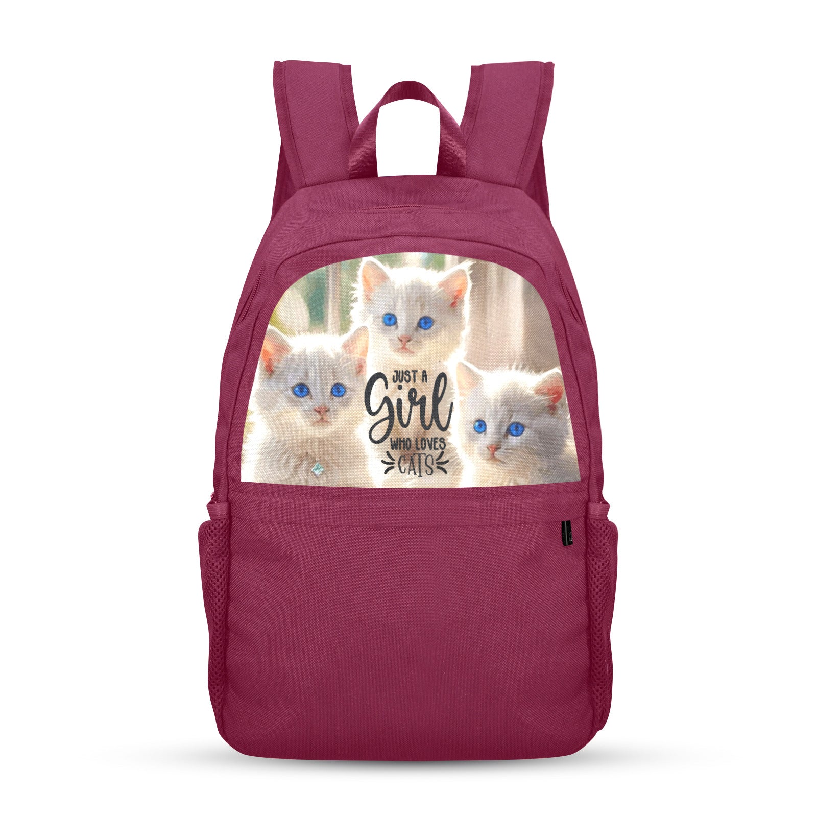 Just a Girl Who Loves Cats Casual Backpack (Upper Part Printing) (Model 1753)
