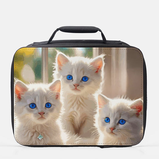 White Kittens with Blue Eyes Insulated Lunch Box