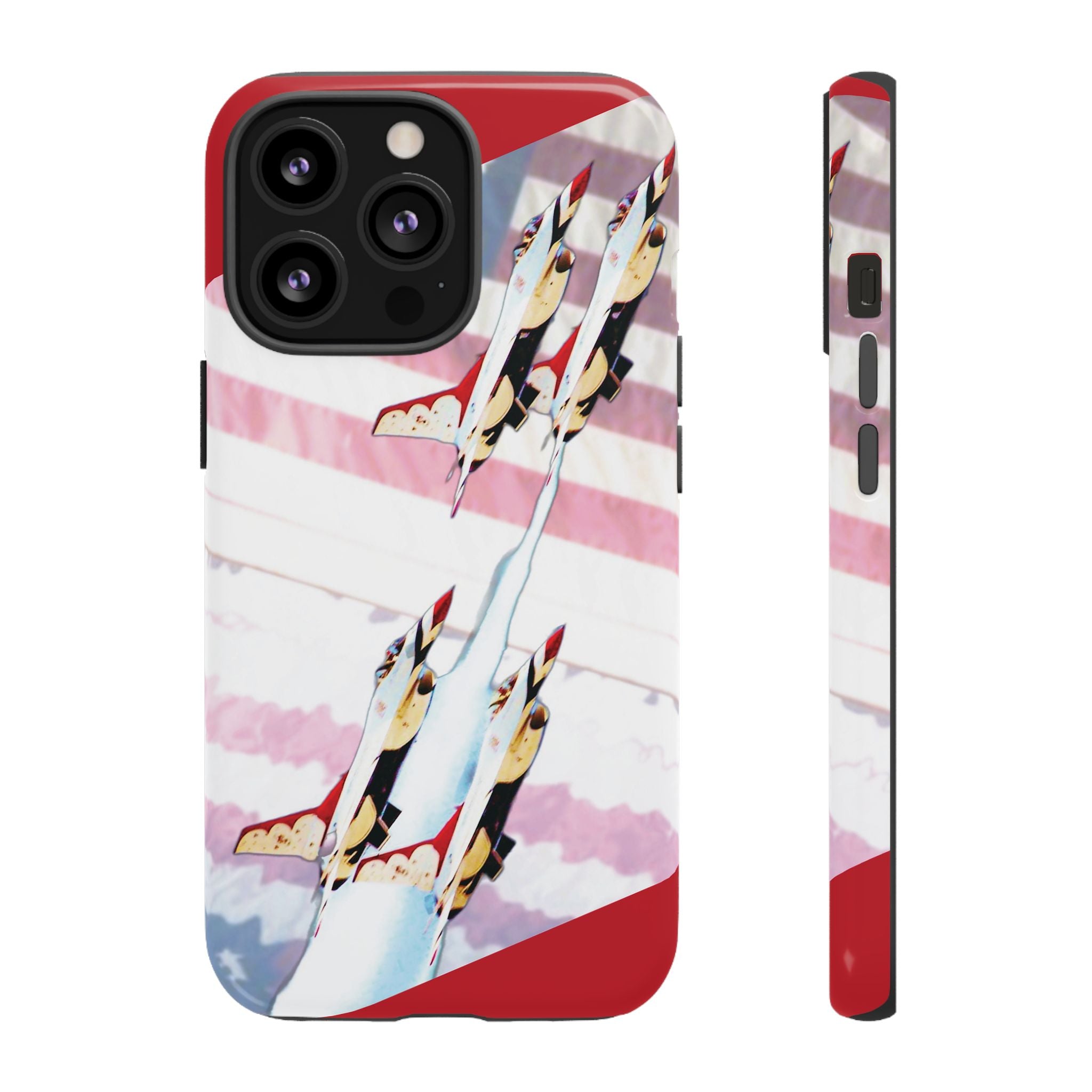 US Fighter Jet Red Tough iPhone Case