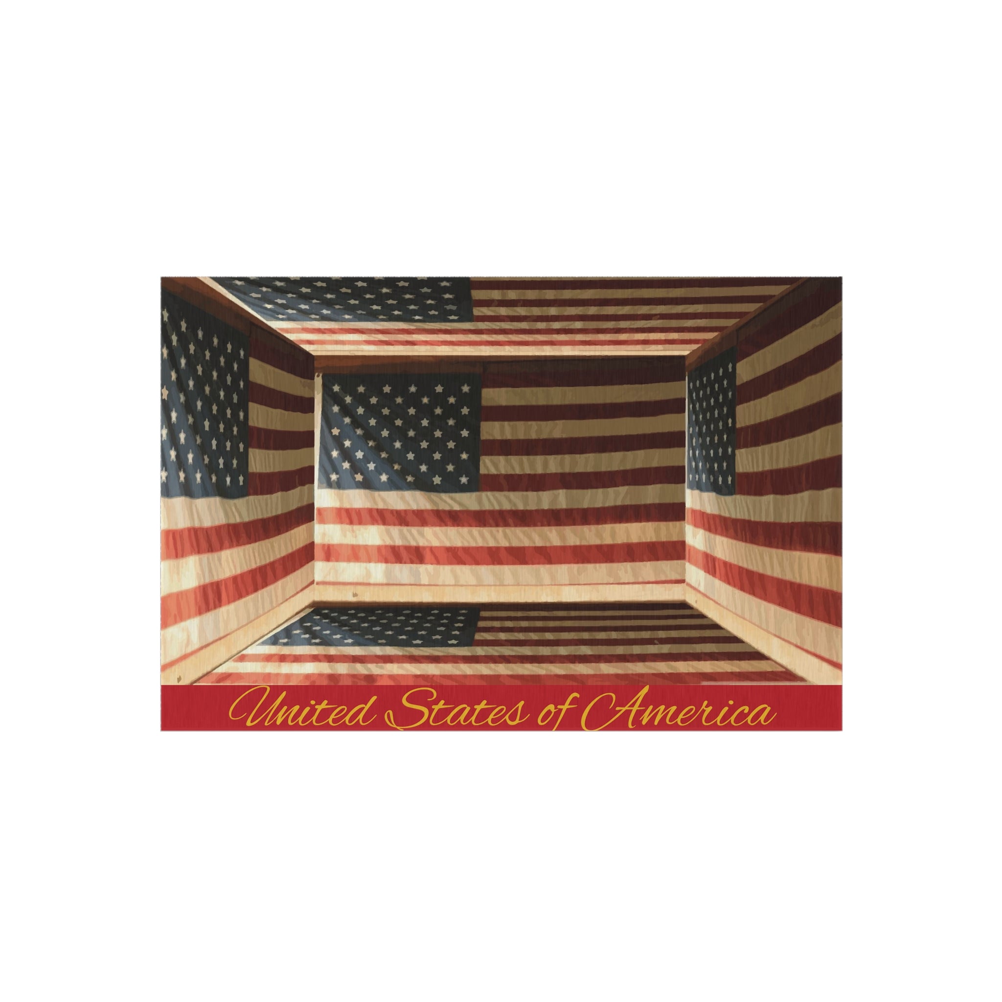 Alfombra exterior con bandera de los Estados Unidos de América