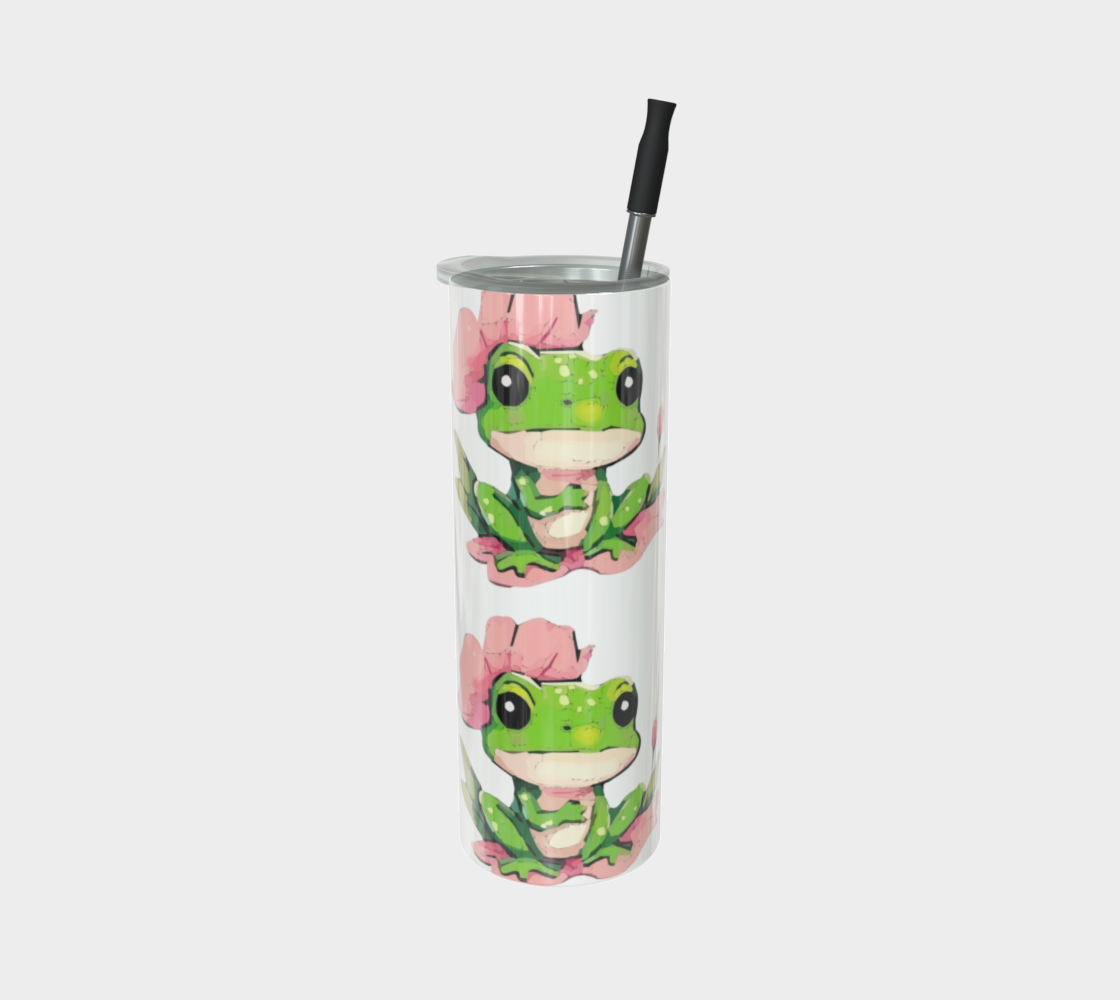 Green Frog on Lily Pad 20 oz Stainless Steel Tumbler