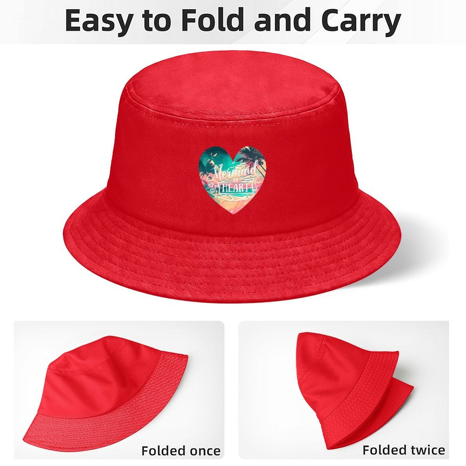 Mermaid at Heart Children’s Bucket Hat (Front Printing)