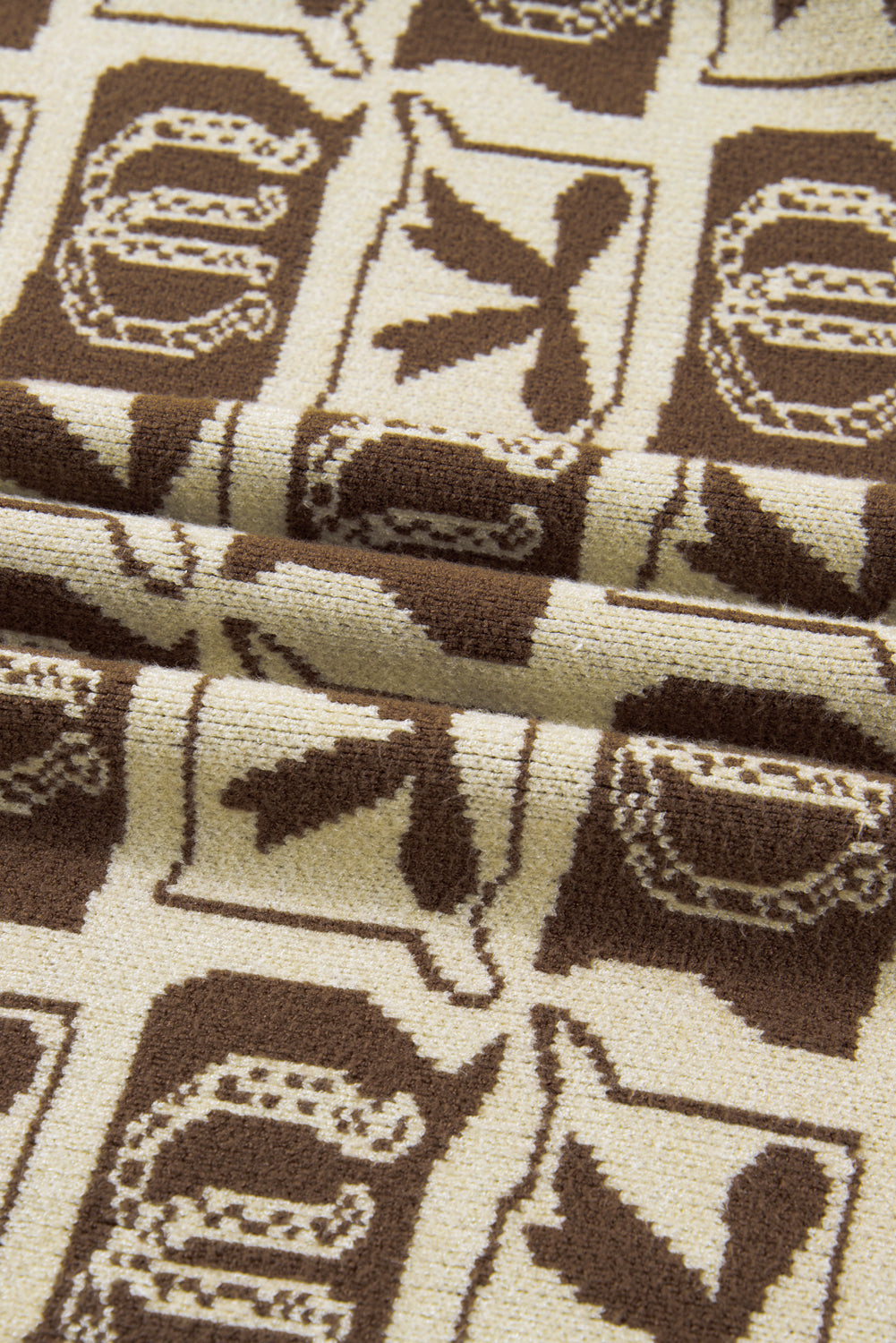 Women's Plus Size Western Bows & Horseshoes Long Sleeve Sweater