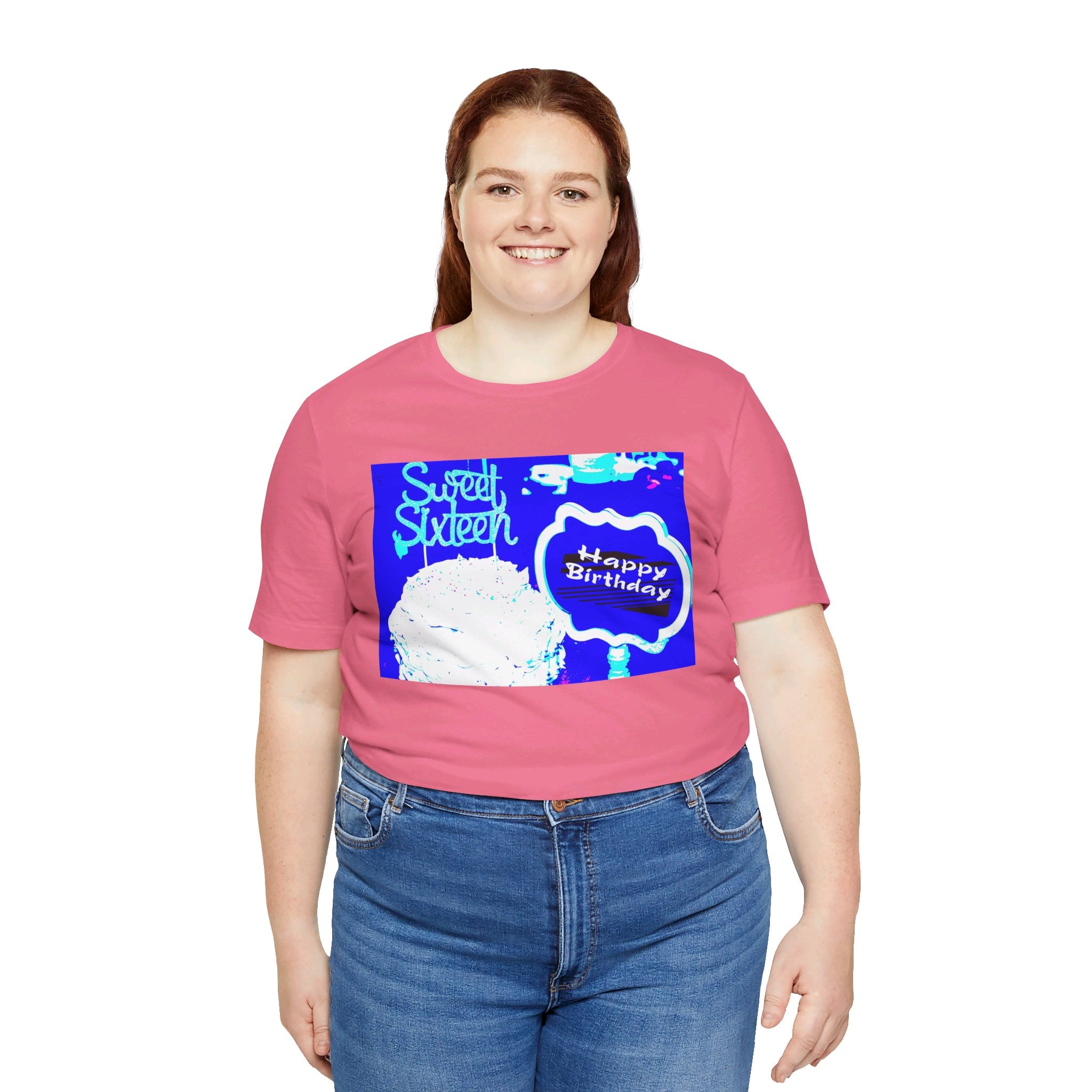 Happy Birthday Sweet Sixteen Jersey Short Sleeve T-shirt up to 3XL