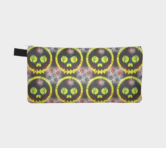 Graffiti Style Yellow Skulls Pencil Case