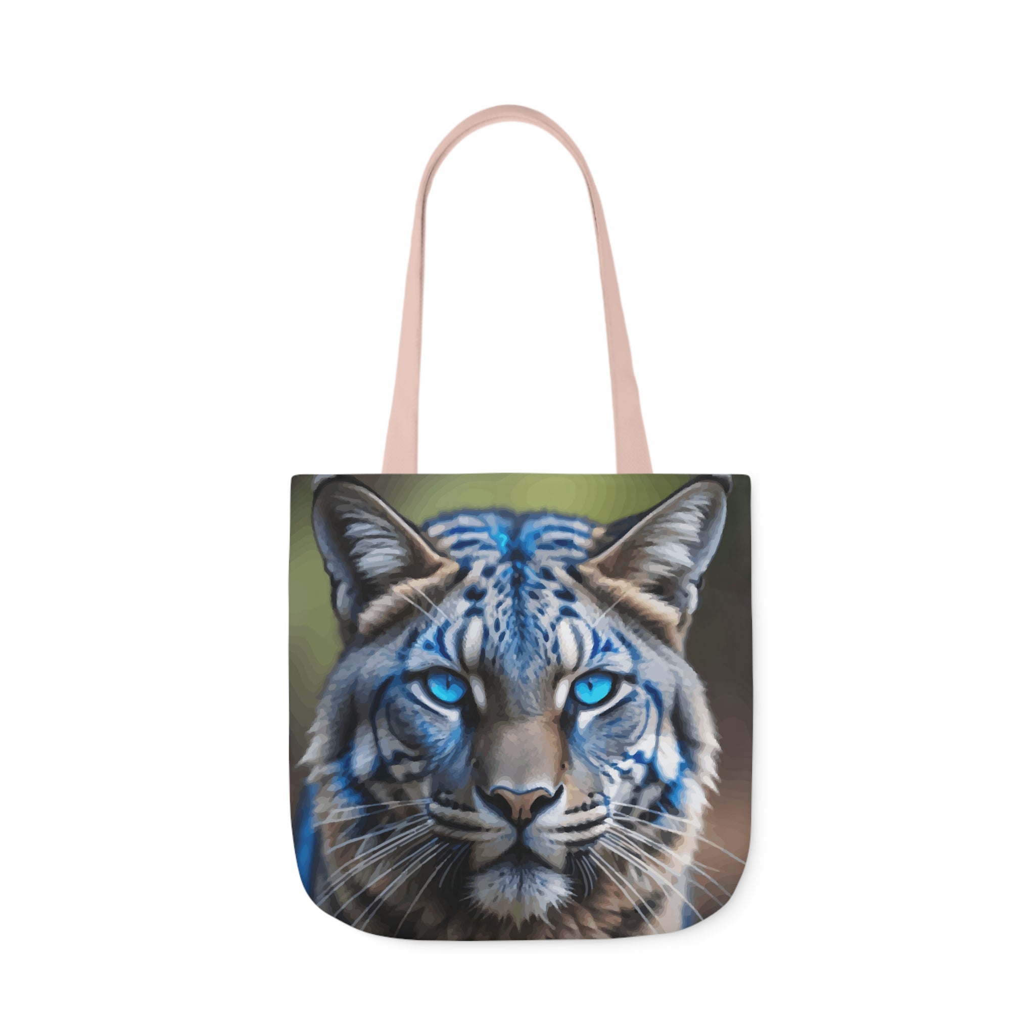 Blue Wildcat Canvas Tote Bag with 5 Strap Color Choices