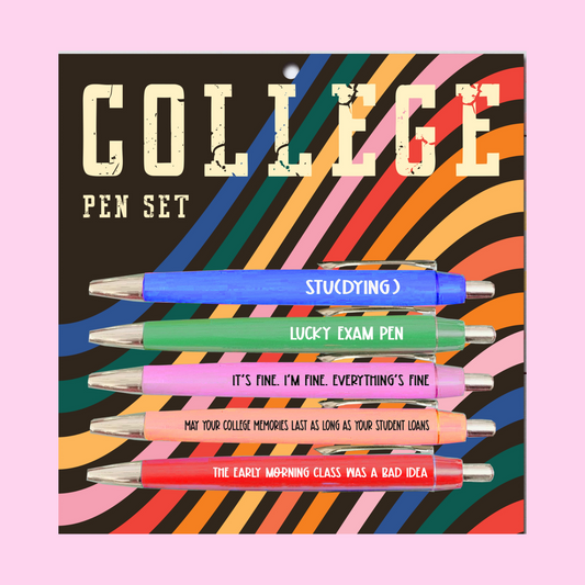 College Student Funny Ink Pen Set