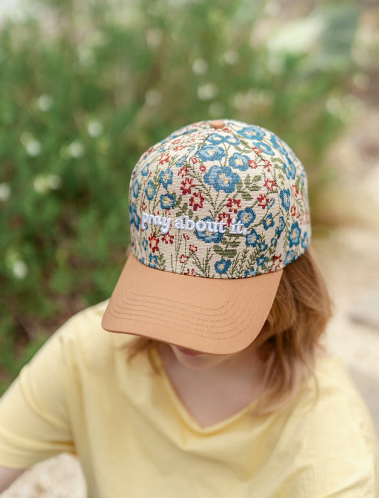 Floral Faith Based Hat Pray About It