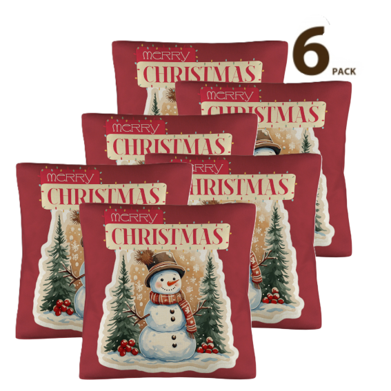 Merry Christmas Snowman Pillow Cases Throw Pillow Covers 18 x 18 inch